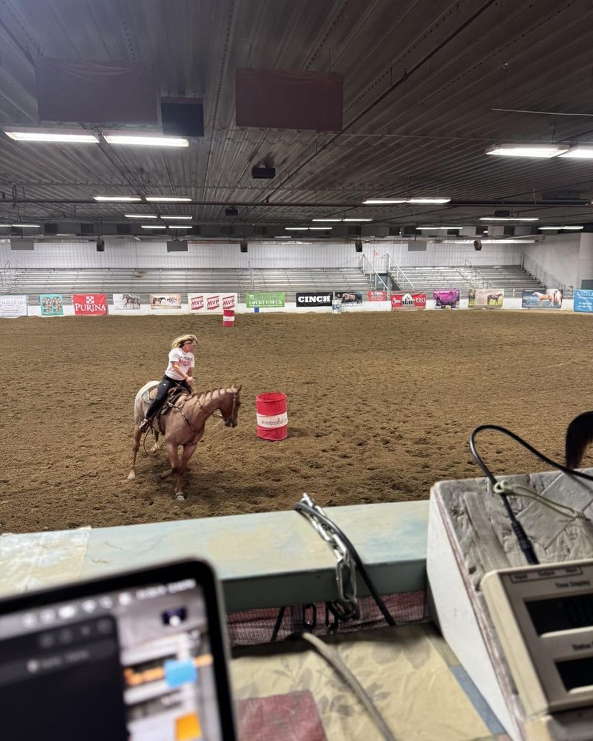 Livestream setup at the arena